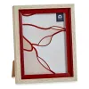 Photo frame Gift Decor Brown Red Wood Glass Crystal polystyrene Plastic (6 Units)