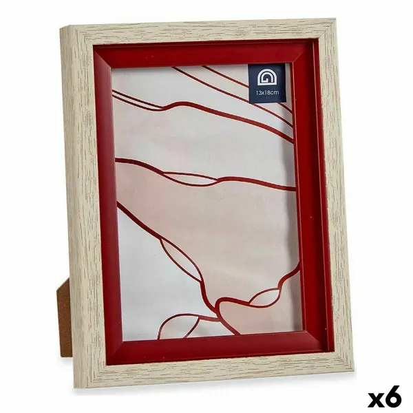 Foto rāmis Gift Decor Brūns Sarkans Koks Stikls polistirols Plastmasa (6 gb.)