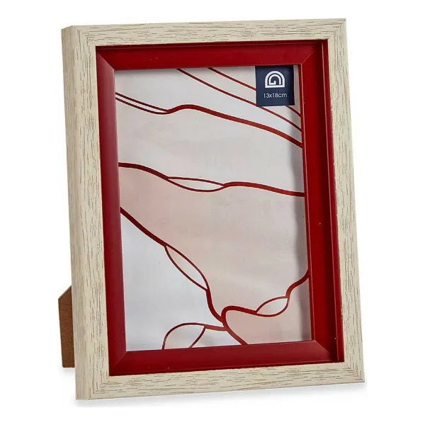 Nuotraukų rėmelis Gift Decor Ruda Raudona Medžio stiklas Stiklas polistirenas Plastmasinis (6 vnt.)