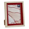 Photo frame Gift Decor Brown Red Wood Glass Crystal polystyrene Plastic (6 Units)