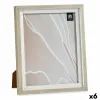 Photo frame Gift Decor White Beige Glass Crystal polystyrene Plastic (6 Units)