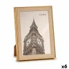 Фото рамка Gift Decor Коричневый Позолоченный Натуральный Cтекло полипропилен (6 штук)