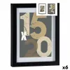Фото рамка Gift Decor Чёрный Cтекло Деревянный MDF 18 x 24 cm (6 штук)