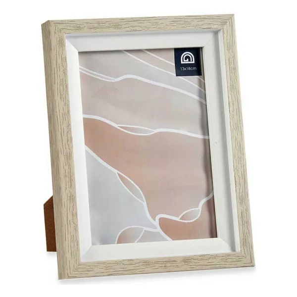 Photo frame Gift Decor White Beige Glass Crystal polystyrene Plastic (6 Units)