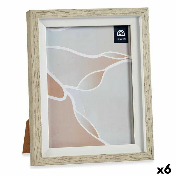 Kuvakehys Gift Decor Valkoinen Beige Lasi Kristalli polystyreeni Muovinen (6 osaa)