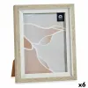 Photo frame Gift Decor White Beige Glass Crystal polystyrene Plastic (6 Units)