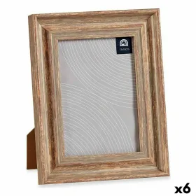 Nuotraukų rėmelis Gift Decor Ruda Varinis Medžio stiklas Stiklas polistirenas Plastmasinis (6 vnt.)