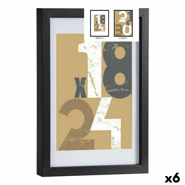 Фото рамка Gift Decor Чёрный Cтекло Деревянный MDF (6 штук)