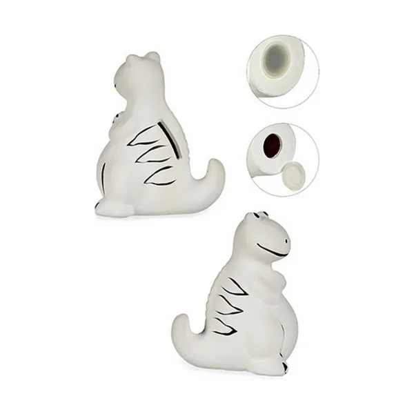 Itse maalattava säästölipas Pincello Keraminen Dinosaurus 8,5 x 13,2 x 11 cm 10 x 13,2 x 8 cm (12 osaa)