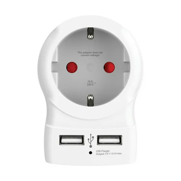 Адаптер для розеток Skross 1500282 USB x 2 Европейская 2,4 A