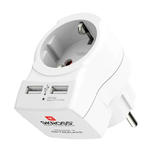 Kištuko adapteris Skross 1500282 USB x 2 Europietis 2,4 A
