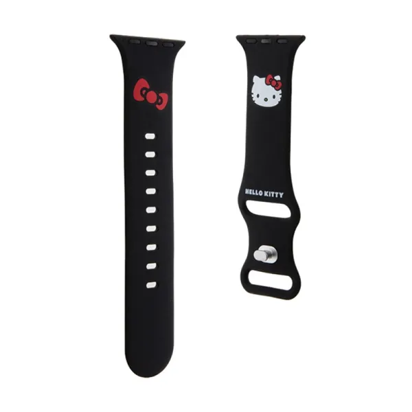 Hello Kitty Silicone Kitty Head - Strap for Apple Watch 38/40/41 mm (black)