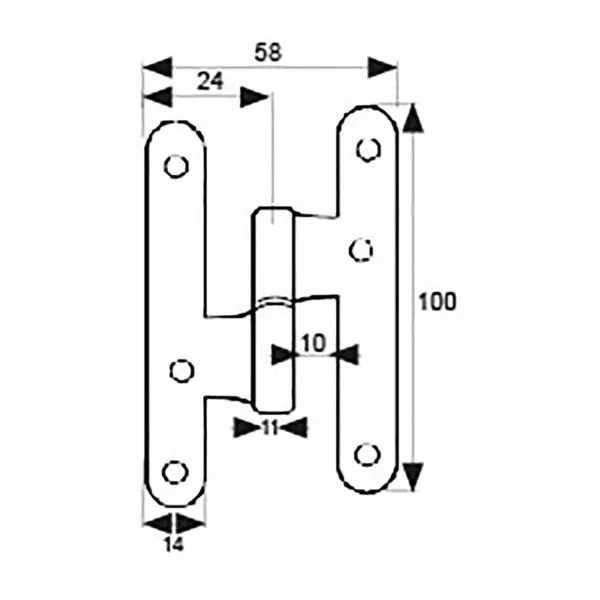 Hing EDM 85480 PN04 Teras 100 x 58 mm Parem