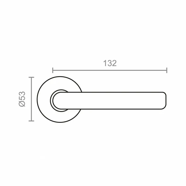 Rankena su rozete EDM 85441 575 Nerūdijantis plienas Ø 53 mm