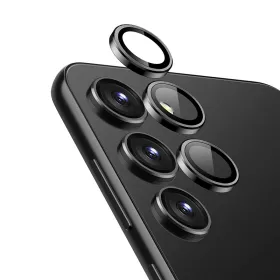 Crong Lens Ring - Tempered glass for the Samsung Galaxy S24+ camera lens (black)
