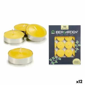 Žvakių rinkinys Ibergarden Geltona Vaškas Citronela (12 vnt.) (24 vnt.)