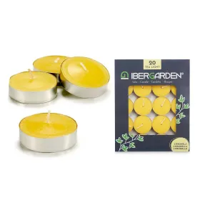 Žvakių rinkinys Ibergarden Geltona Vaškas Citronela (12 vnt.) (24 vnt.)
