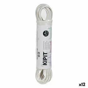 Aukla veļas piekāršanai Kipit Balts PVC 20 m 20,5 x 4 x 3,5 cm (12 gb.)