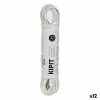 Pyykkinaru Kipit Valkoinen PVC 20 m 20,5 x 4 x 3,5 cm (12 osaa)