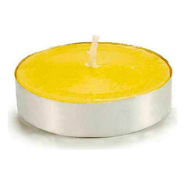 Candle Set Ibergarden Yellow Metal Wax Citronela 7,5 x 19 x 1,5 cm (24 Units)