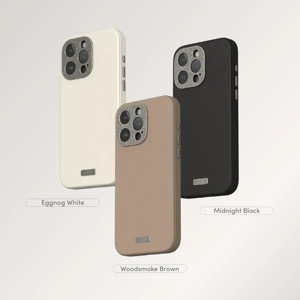 Moshi Napa MagSafe - Leather case for iPhone 15 Pro (Eggnog White)