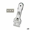 Ceramic Cooker Top Scraper Kinvara Silver Metal 13,5 x 4,5 x 1 cm 4,5 x 13,5 x 1 cm (12 Units)