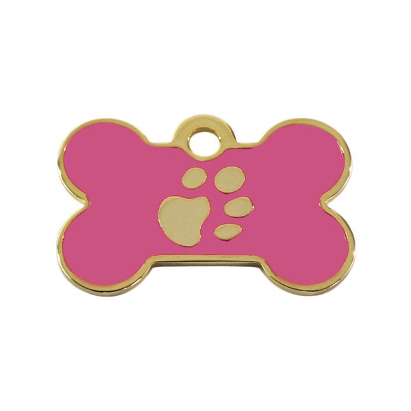 Identification plate for collar Imarc Bone Pink Golden