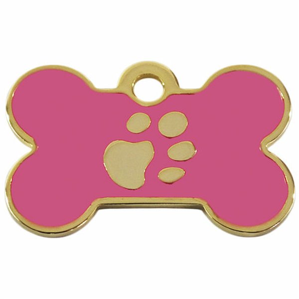 Identification plate for collar Imarc Bone Pink Golden