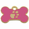 Identification plate for collar Imarc Bone Pink Golden