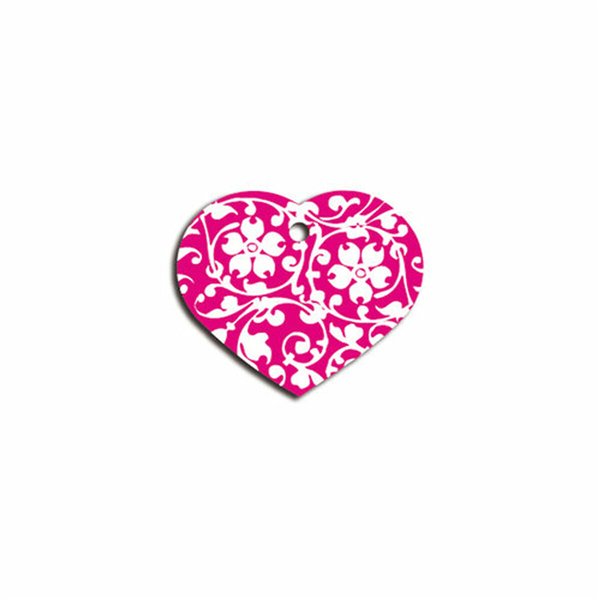 Identification plate for collar Imarc Heart Pink