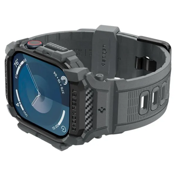 Spigen Rugged Armor Pro - Strap with Case for Apple Watch 10 46 mm (Dark Grey)