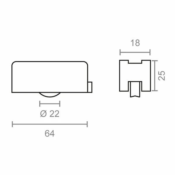 Bearing EDM 85468 Alugom 400 rd20 Nylon 64 x 25 mm (2 Units)