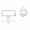 Laakeri EDM 85468 Alugom 400 rd20 Nylon 64 x 25 mm (2 osaa)