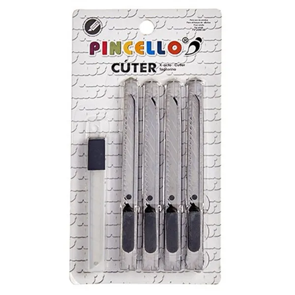 Pезак набор Серебристый Металл Пластик 1,5 x 18,5 x 10 cm (24 штук)