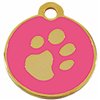 Identification plate for collar Imarc Circle Pink Golden