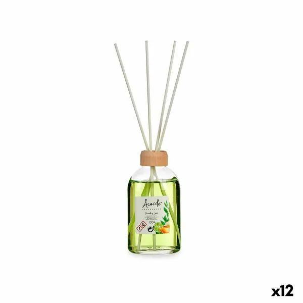 Parfyymipuikot Acorde Lime väri Vihreä tee 100 ml (12 osaa)