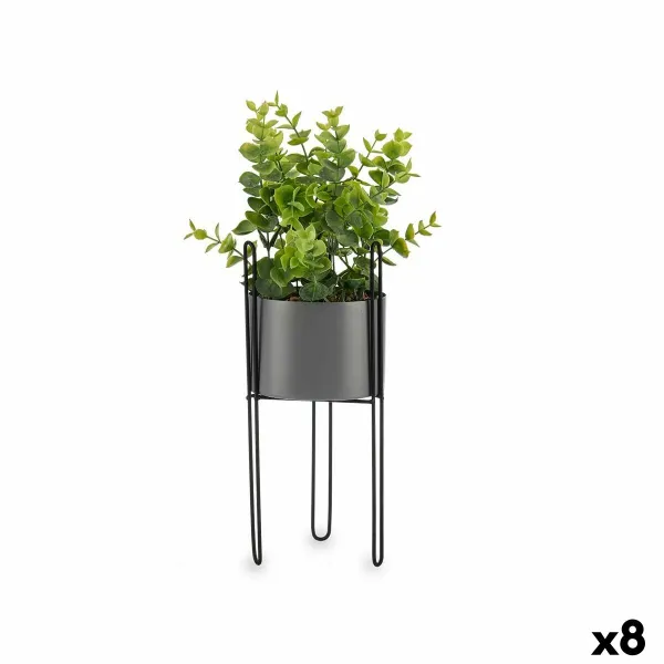 Декоративное растение Ibergarden Металл Пластик Эвкалипт 14 x 40 x 14 cm (8 штук)