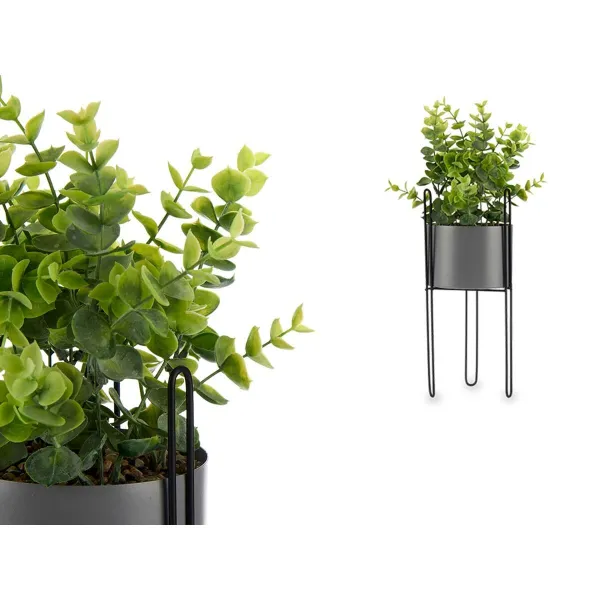 Декоративное растение Ibergarden Металл Пластик Эвкалипт 14 x 40 x 14 cm (8 штук)