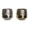 Centerpiece DKD Home Decor Golden Silver Aluminium 19 x 19 x 20 cm (2 Units)