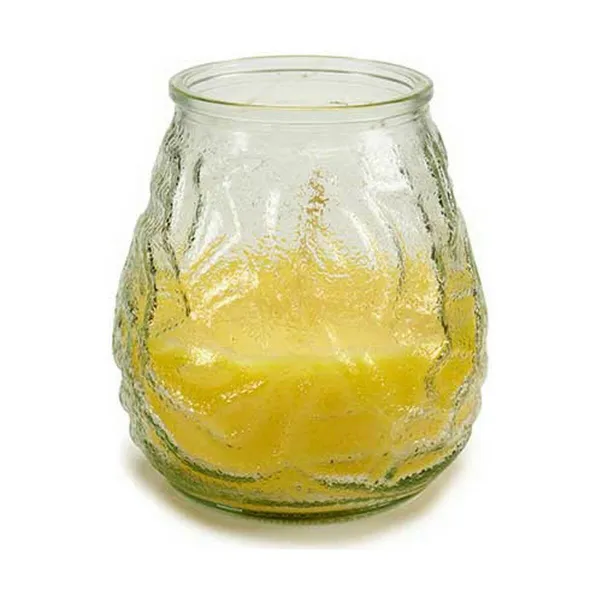 Scented Candle Ibergarden Yellow Transparent Glass Paraffin Citronela 9 x 10 x 9 cm 9 x 9,5 x 9 cm (6 Units)