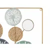 Sienu dekors Gift Decor Dzeltens Zils Balts Daudzkrāsains Bronza Metāls Stikls Цветы spogulis 45 x 45 x 2 cm (4 gb.)