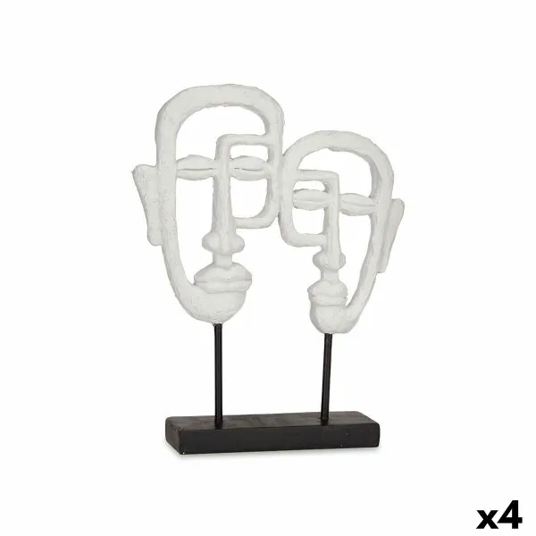 Декоративная фигура Gift Decor Белый Лицо 27 x 32,5 x 10,5 cm (4 штук)