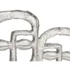 Decorative Figure Gift Decor Silver Face 27 x 32,5 x 10,5 cm (4 Units)