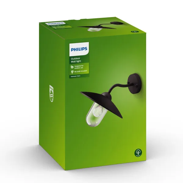 Настенный светильник Philips 0164330PN Внешний Чёрный Алюминий 60 W E27