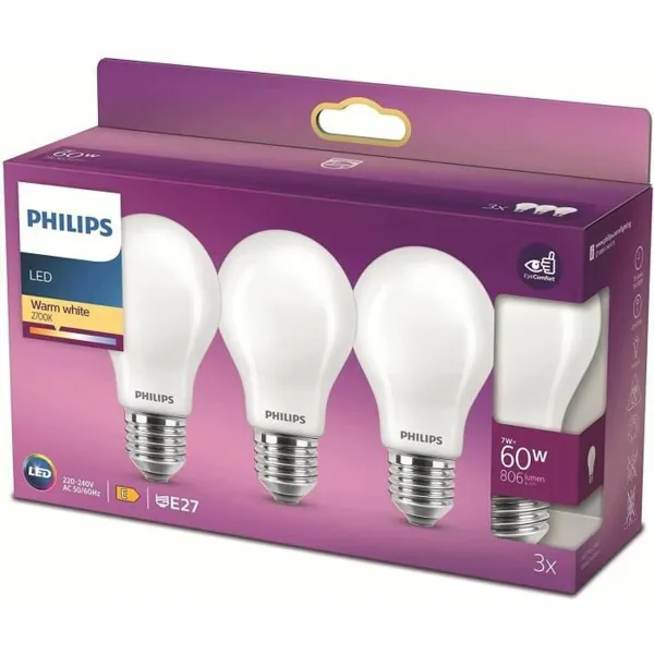 LED-lamppu Philips Bombilla E 7 W 60 W 806 lm (2700k)