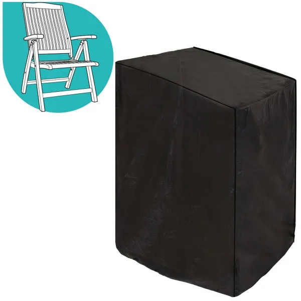 Krēsla Pārklājs atzveltnes krēsls Melns PVC 89 x 76 x 107 cm