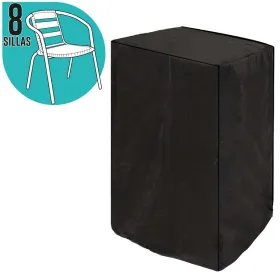 Kėdės apklotas Kėdėms Juoda PVC 66 x 66 x 170 cm