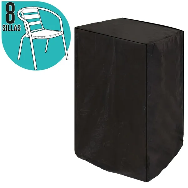 Kėdės apklotas Kėdėms Juoda PVC 66 x 66 x 170 cm