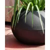 Kukkaruukku Riviera Musta Muovinen Pyöreä Kamuolys Ø 50 cm