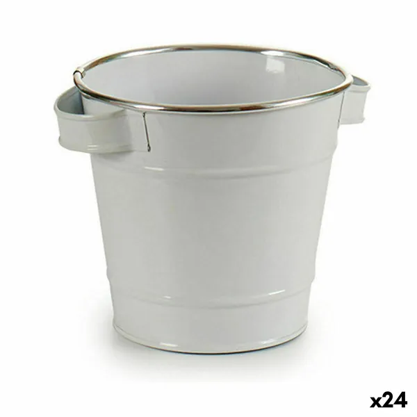 Kasvit Ibergarden Valkoinen Hopeinen Sinkki Kuutio 19,5 x 14,5 x 16,5 cm (24 osaa)